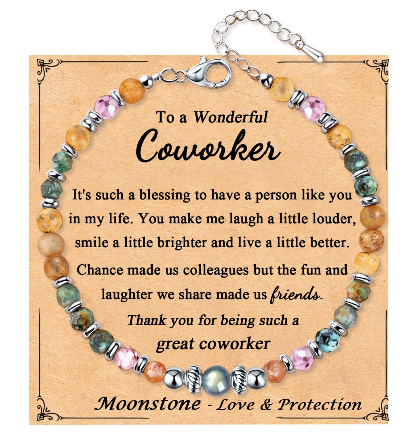 Gifts for Women Moonstone Bracelet, Christmas Birthday Graduation Mothers Day Meaningful Gifts Love Protection Ideas Bracelets for Her Women