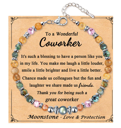 Gifts for Women Moonstone Bracelet, Christmas Birthday Graduation Mothers Day Meaningful Gifts Love Protection Ideas Bracelets for Her Women