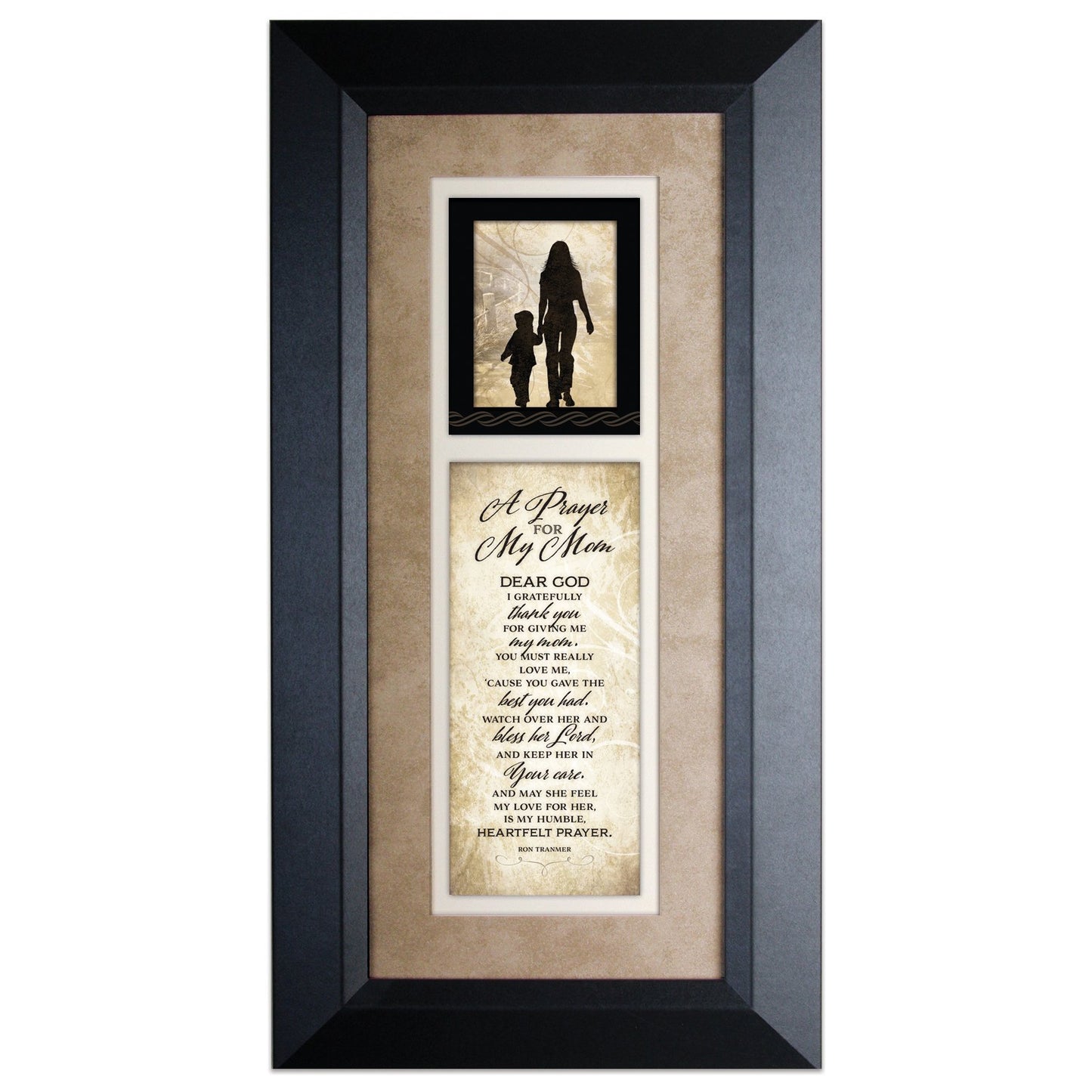 A Prayer for My Mom Traditional Wood Wall Plaque 8"x16" | Made in USA | Inspirational Christian Home Décor with Sentimental Verse for Mother | Faith-Based Decorative Sign for Living Room, Bedroom, Hallway