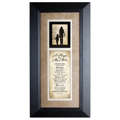 A Prayer for My Mom Traditional Wood Wall Plaque 8"x16" | Made in USA | Inspirational Christian Home Décor with Sentimental Verse for Mother | Faith-Based Decorative Sign for Living Room, Bedroom, Hallway