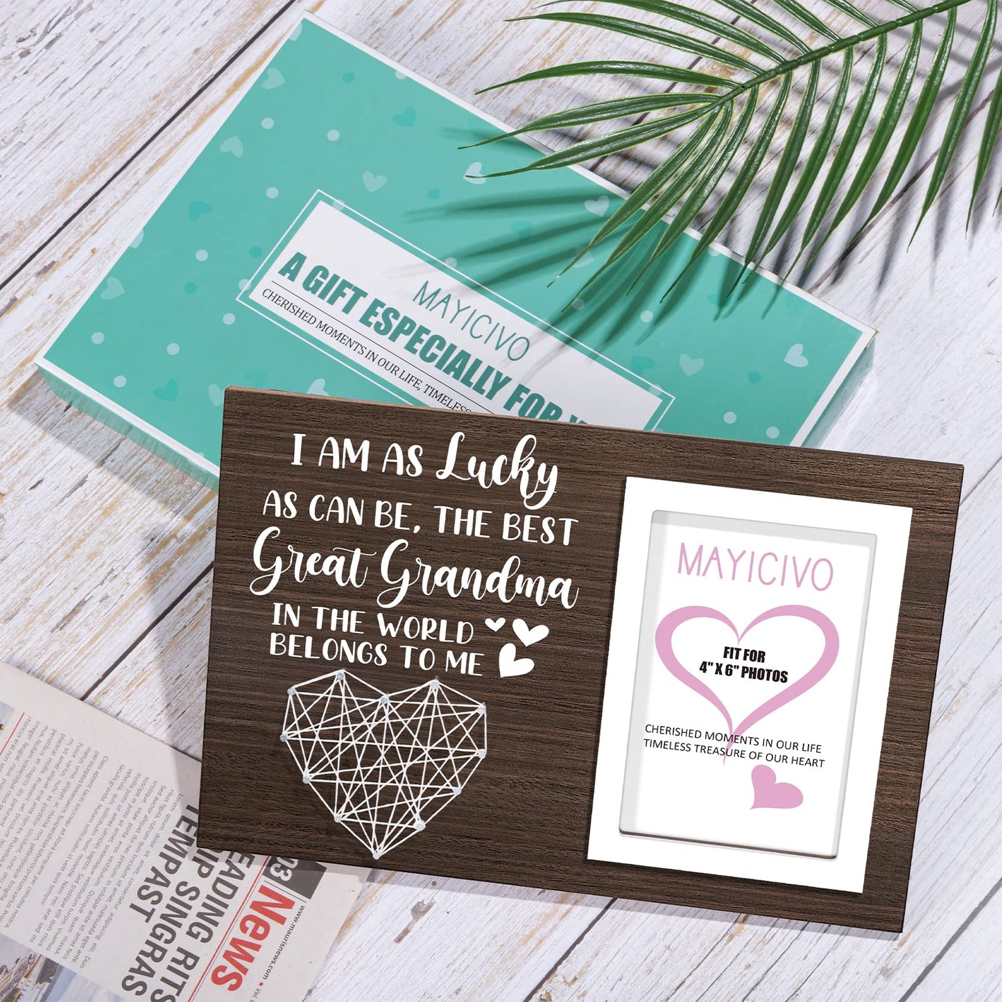 Great Grandma Mothers Day Gifts Picture Frame, Birthday Gifts for Great Grandma from Grandchildren, Best Great-Grandmother Gift Photo Frame Great-Grandmother Christmas Thanksgiving Gift - 4x6 Photo
