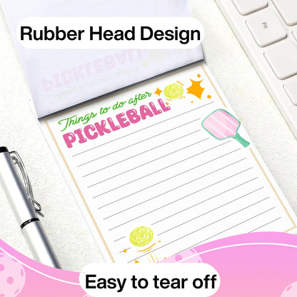 3pcs Pickleball Notepads, 150 Pages - Funny Things to Do After Pickleball Memo Pads, Easy to Tear, Cute Office Supplies, Pickleball Gifts for Women, Novelty Notepads for Fans & Players (Pickleball)