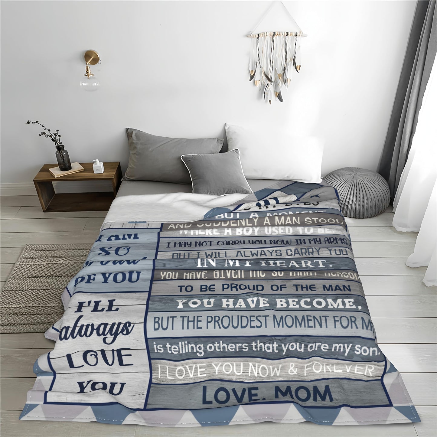 Gifts for Son Blanket 60"x 50", Son Gifts from Mom Dad, Sons Birthday Gift, Birthday Present for Sons, Son's Gift for Graduation Christmas Valentines Fathers Day