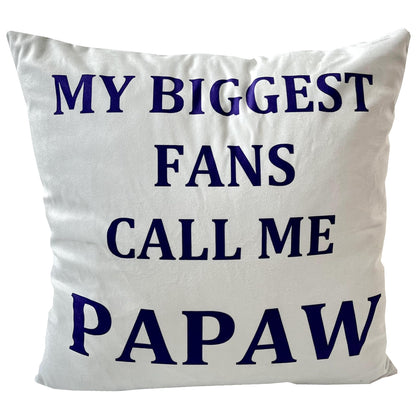 Papaw Gifts Dad Grandpa Gifts, 2-Pocket 2-Sided Papaw Pillow Covers 18x18 Inch, Fathers Day Birthday Christmas Stocking Stuffers Thanksgiving Day Gifts