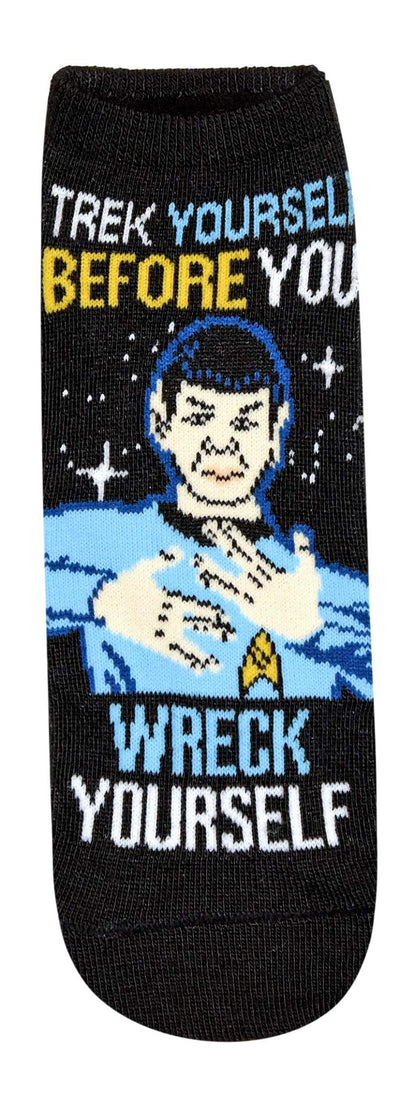 Star Trek Spock Trek Yourself Before You Wreck Yourself Juniors/Womens 5 Pack Ankle Socks