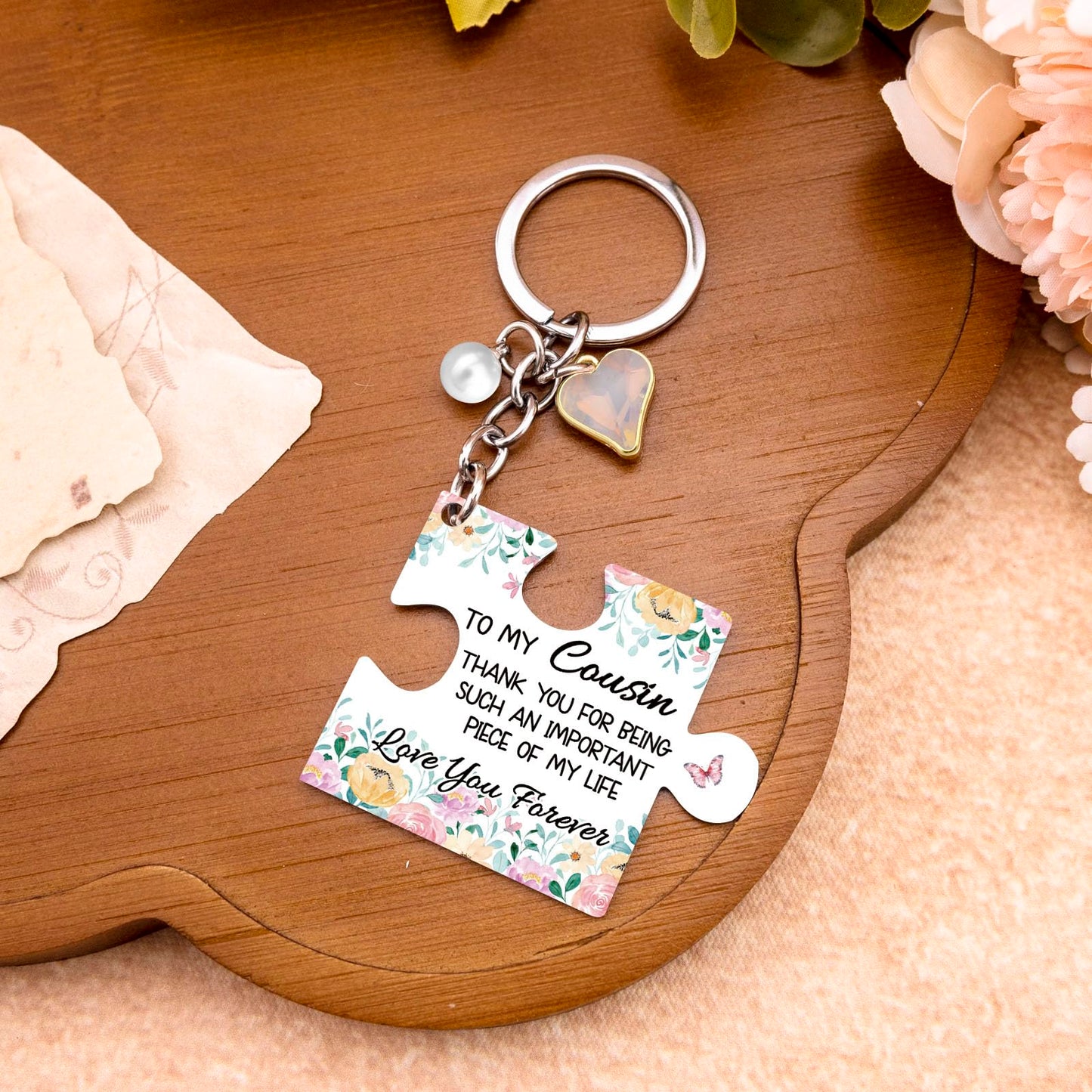 Cousin Gifts For Women Keychain Best Cousin Sister Ever Gifts For Cousins Female Thanksgiving Christmas Unique Cousins Birthday Gift For Women
