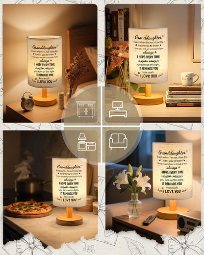 SOUHONEY Granddaughter Gifts from Grandma, Best Birthday Gifts for Granddaughter Bedside Table Lamp Light - Christmas Gifts for Bedroom Living Room Graduation Gifts for Granddaughter