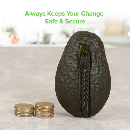 Avocado Coin Purse Pouch | Realistic Looking Wallet | Funny Novelty Gifts For Avocado Lover | Avocado Decor Decorations Accessories