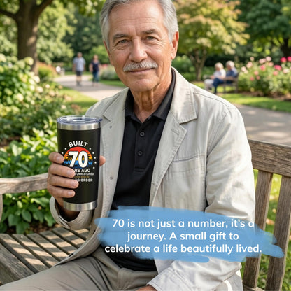 70th Birthday Gifts for Men - Build 70 Years Ago 70th Birthday Tumbler, Cool Gifts for 70 Year Old Man, Back in 1956 Tumbler, Fathers Day, Christmas Gift for 70 Year Old Man, Dad, Grandpa