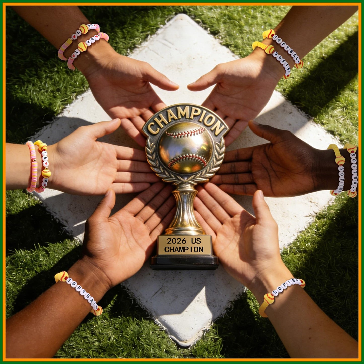 24 Pcs Soccer Bracelets Team Gifts Bulk, Novelty Stretch Letter Clay Beaded World Cup Soccer Gift Jewelry Sports Charm Bracelets for Girls Women Player Coach Party Favors Game Day Accessories