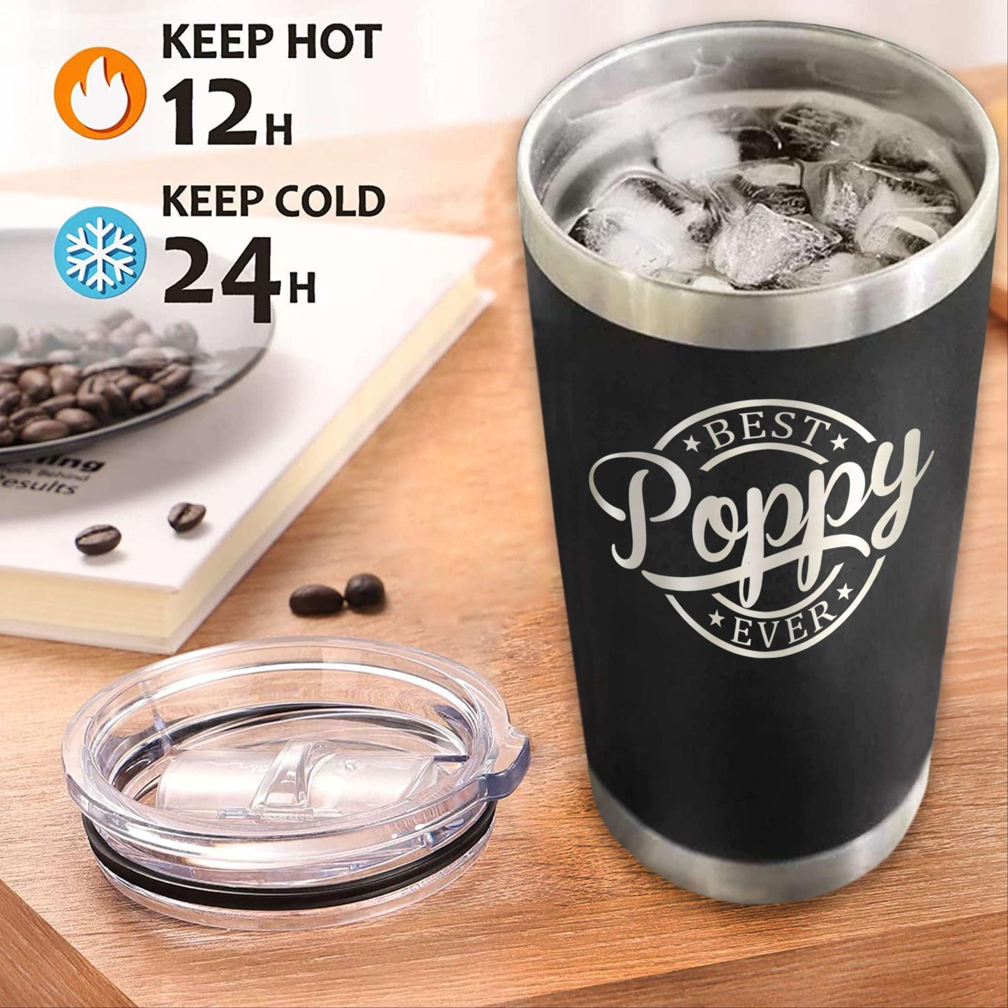Emily Poppy Ever Tumbler - Father's Day & - Birthday Gift For Poppy - Grandkids Gift For Grandpa