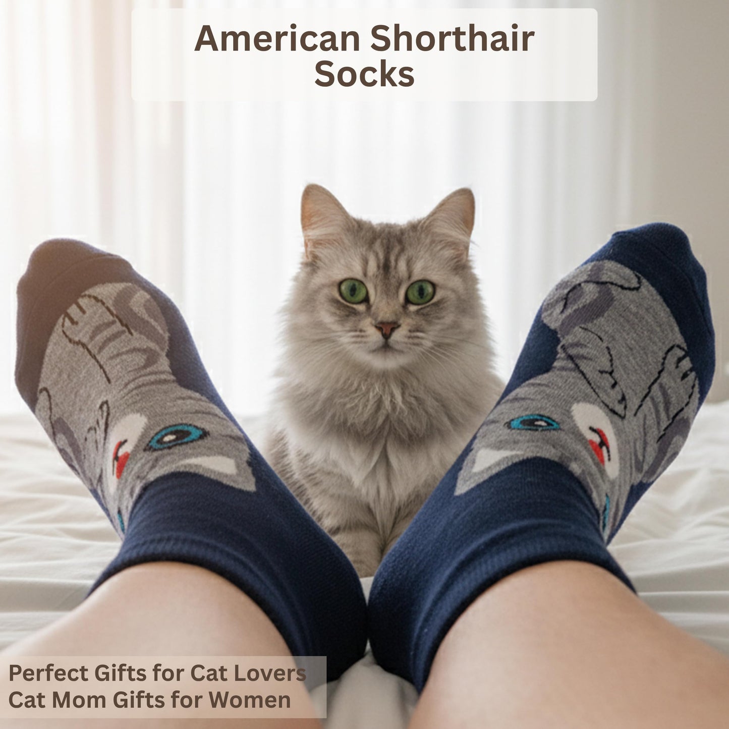 Fun Cat Lover Gifts for Women, Premium Cats Themed Gifts Set with Borosilicate Glass Cup Crochet Doll & Socks, Crazy Cats Lady Gift Basket for Birthday & Christmass, Cat Mom Gifts Box for Women