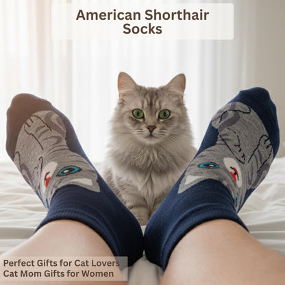 Fun Cat Lover Gifts for Women, Premium Cats Themed Gifts Set with Borosilicate Glass Cup Crochet Doll & Socks, Crazy Cats Lady Gift Basket for Birthday & Christmass, Cat Mom Gifts Box for Women