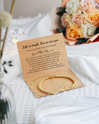 Tarsus Inspirational Gifts for Women Men, Through The Waves of Life, Life is Tough but so are You, Encouragement Bracelet Thoughtful Gifts for Friend Sister Coworker...