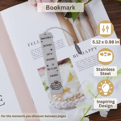 Luxury Book Lover Gifts for Women Readers - 8pc Bookish Gift with Premium Blanket & Shatterproof Steel Tumbler, Librarian Bookworm & Book Club Theme Birthday Present, Mother's Day Reading Gifts