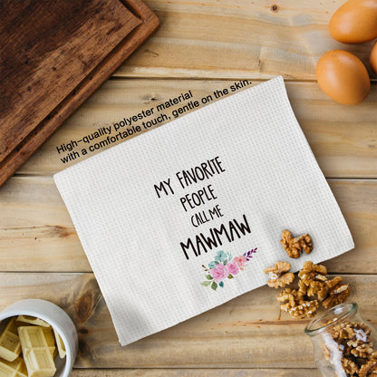 Mawmaw Gifts Kitchen Towels, Gift for Mawmaw Grandma Hand Towel, MawmawChristmas Mother's Day Dish Tea Towels for Kitchen, Mawmaws Grandma Gifts from Grandkids, 16x24inch