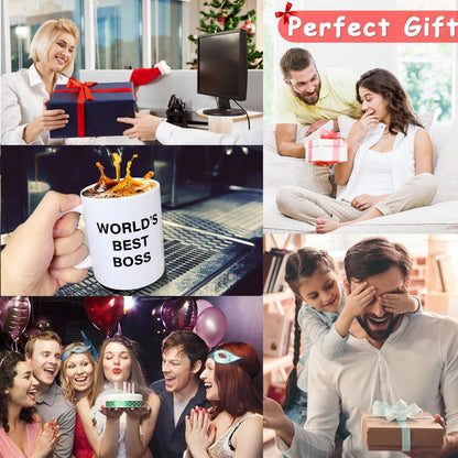World's Best Boss Mug, The Office Coffee Mug 11 oz Ceramic Mug Funny Unique Idea Cup Gifts for Office Male Female Bosses Coworkers (11oz)