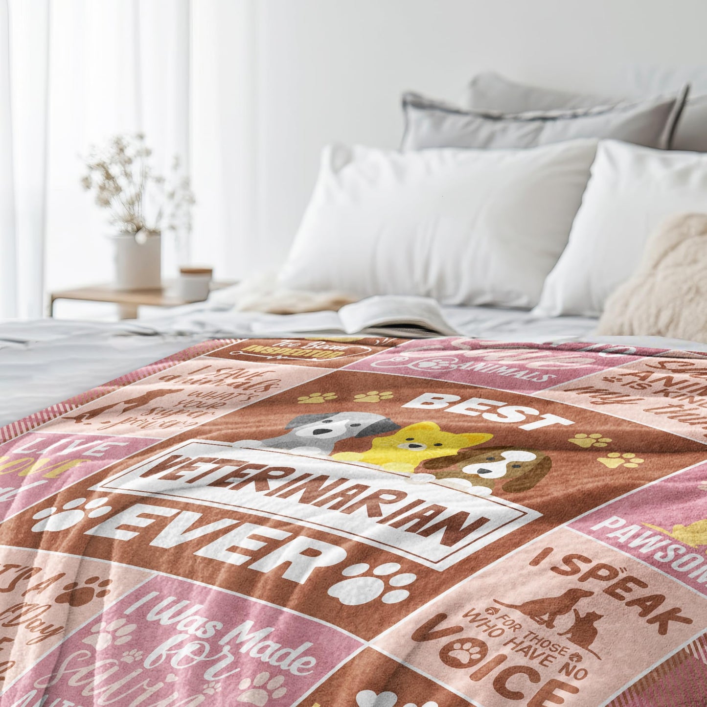 Veterinary Gifts Blanket 60"X50", Veterinarian Gifts for Women, Gifts for Veterinarians, Vet Gifts, Vet Med Gifts, Best Future Veterinarian Gifts, Funny Veterinary Gifts, Vet Student Gifts