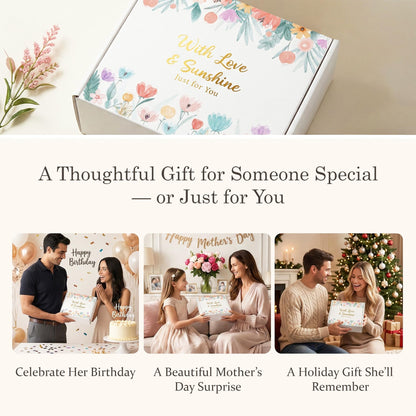 MHSMHL Gift Baskets for Women, Birthday Gifts for Mom Wife Grandma Daughter Self Care Spa Gift Set, Sending Sunshine Thinking of You Gifts for Christmas Best Friend, Sister, Teacher, Coworker