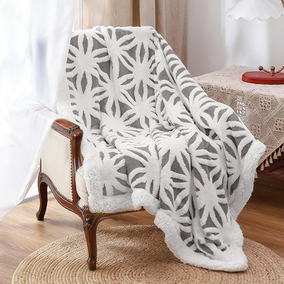 LOMAO Sherpa Fleece Blanket for Mom Cozy Soft Throw Blanket for Women Men Birthday Gifts Dual Sided Couch Sofa Bed Blanket (Grey,51x63)