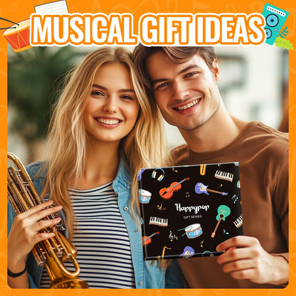 HAPPYPOP Music Gifts for Men Women - Trombone & Bass Gifts, Piano Guitar Socks