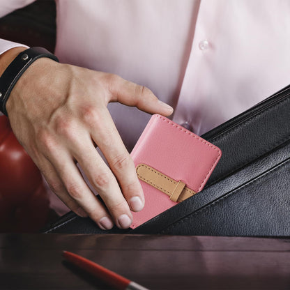 Credit Card Holder with 26 Suitable Slot, ID Card Case PU Leather Wallet for Women Men Business Organiser Pocket (Pink)