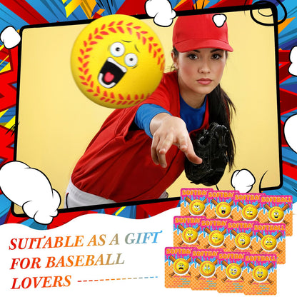 Softball Gifts for Team Include 12 Sets Funny Mini Softball with Ice Cream Drip Softball Themed Cards, Softball Party Favors Supplies for Softball Party Decorations Ice Cream Birthday Team Gathering