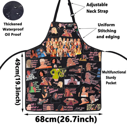 WZMPA Funny Housewife Cooking Apron Dorinda Medley Fans Gift Housewife New York Adjustable Apron Housewife BBQ Merch