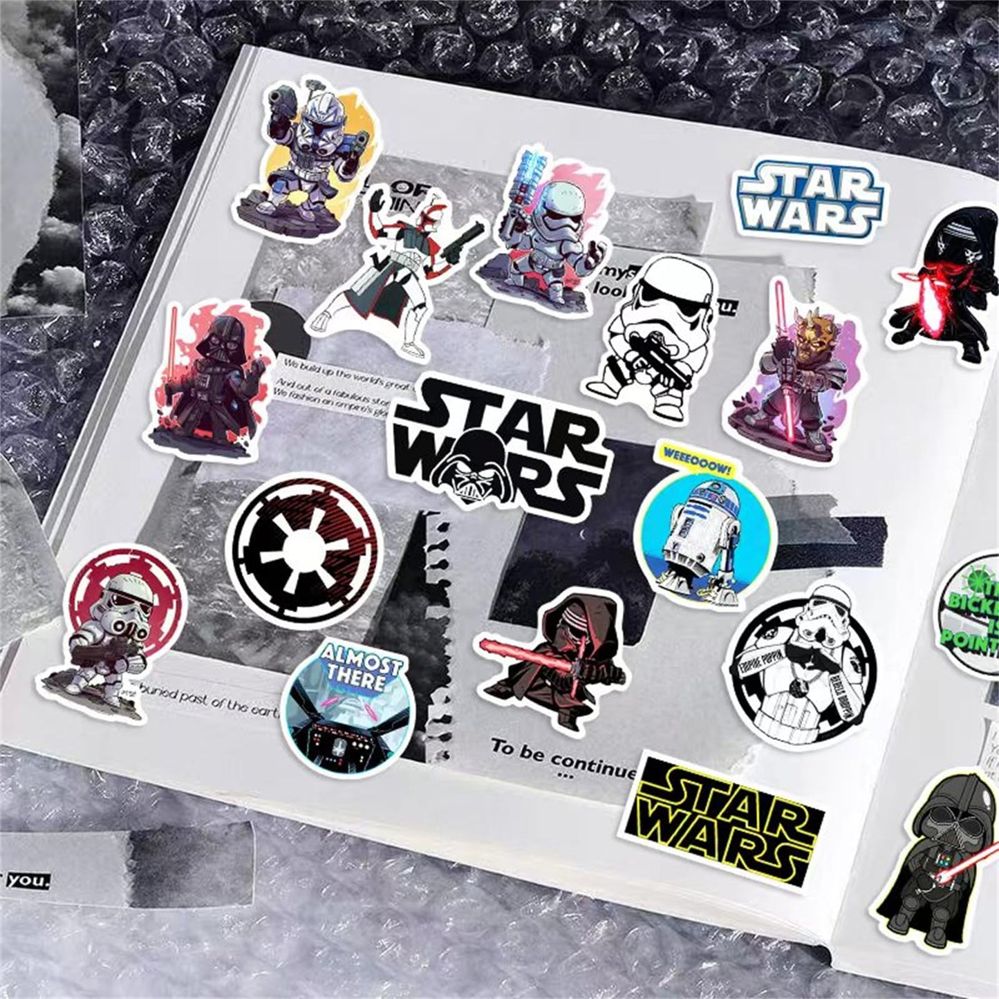 100PCS Star Wars Stickers Water Bottle Stickers Laptop Computer Bedroom Wardrobe Car Skateboard Motorcycle Bicycle Mobile Phone Luggage Guitar DIY Decal