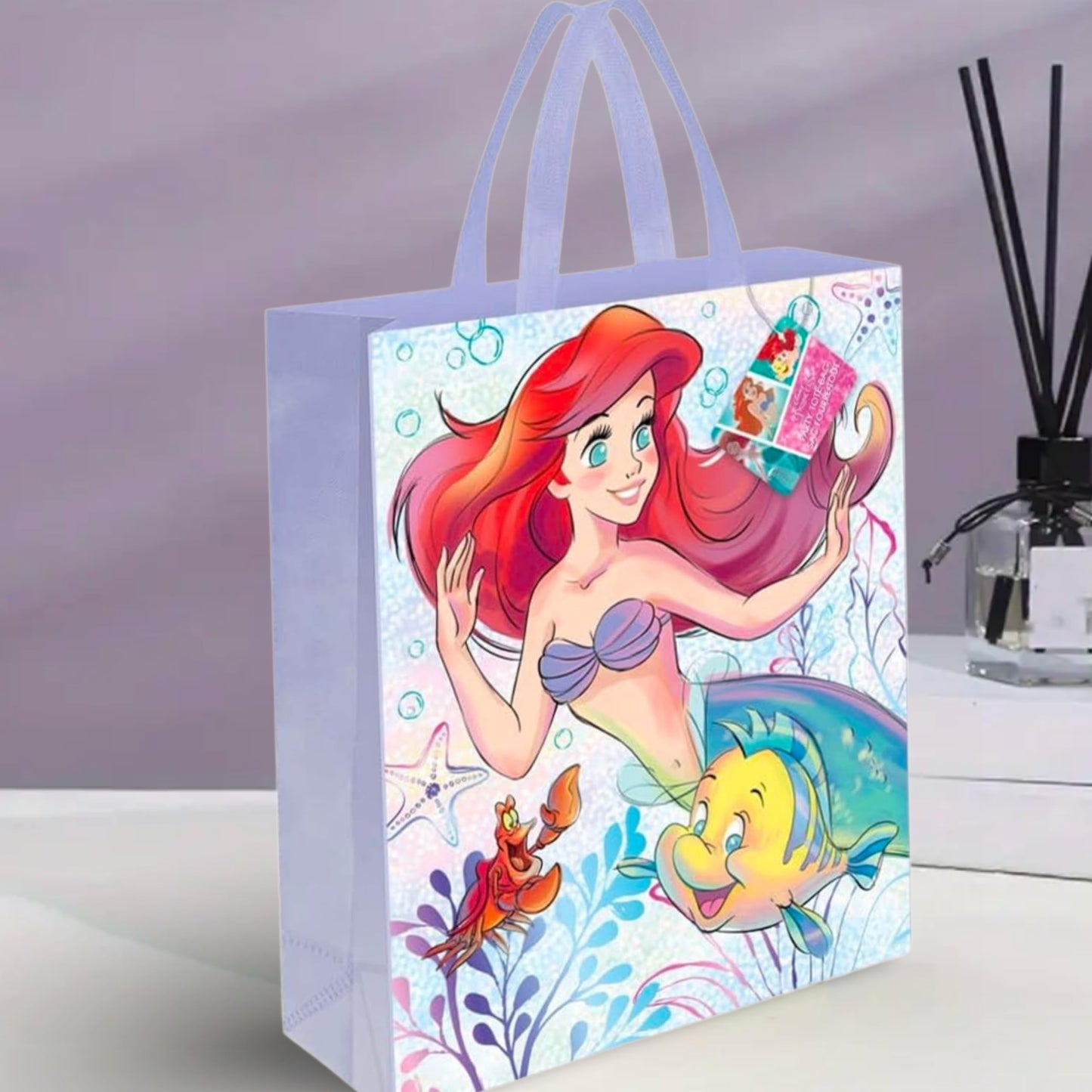 Disney The Little Mermaid Tote Bag (33cm x 27cm) - Vibrant Multicolor & Unique Design - Perfect for Kids & Fans on-the-go Adventure - 1 Pc