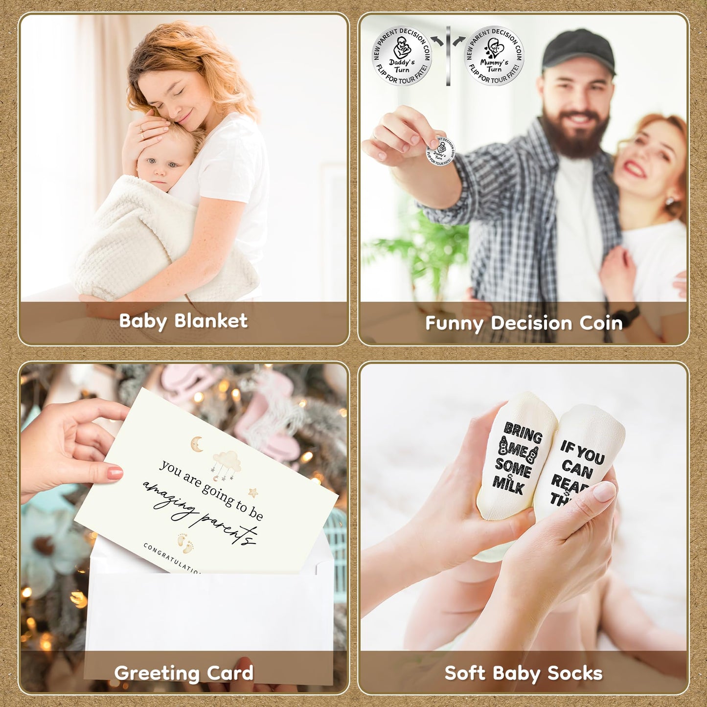 14PCS Baby Shower Gifts,New Mom Gifts for Women & Newborn Baby Gifts, Top Pregnancy Gifts for New Parents Gender Reveal Gifts, Expecting Parents to Be, New Mom Care Package After Baby