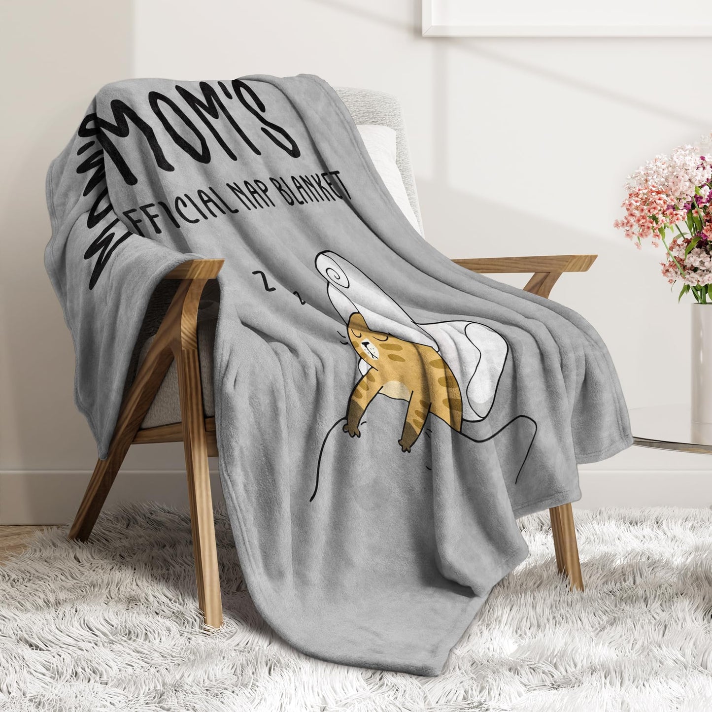 SteadStyle Mothers Day Mom Gifts from Daughter Son, Mom Birthday Gifts Blanket, Mother Presents for Christmas, Valentine's Day, Mothers Day, Fluffy Blanket for Mommy, 60'' x 50'' (Grey)