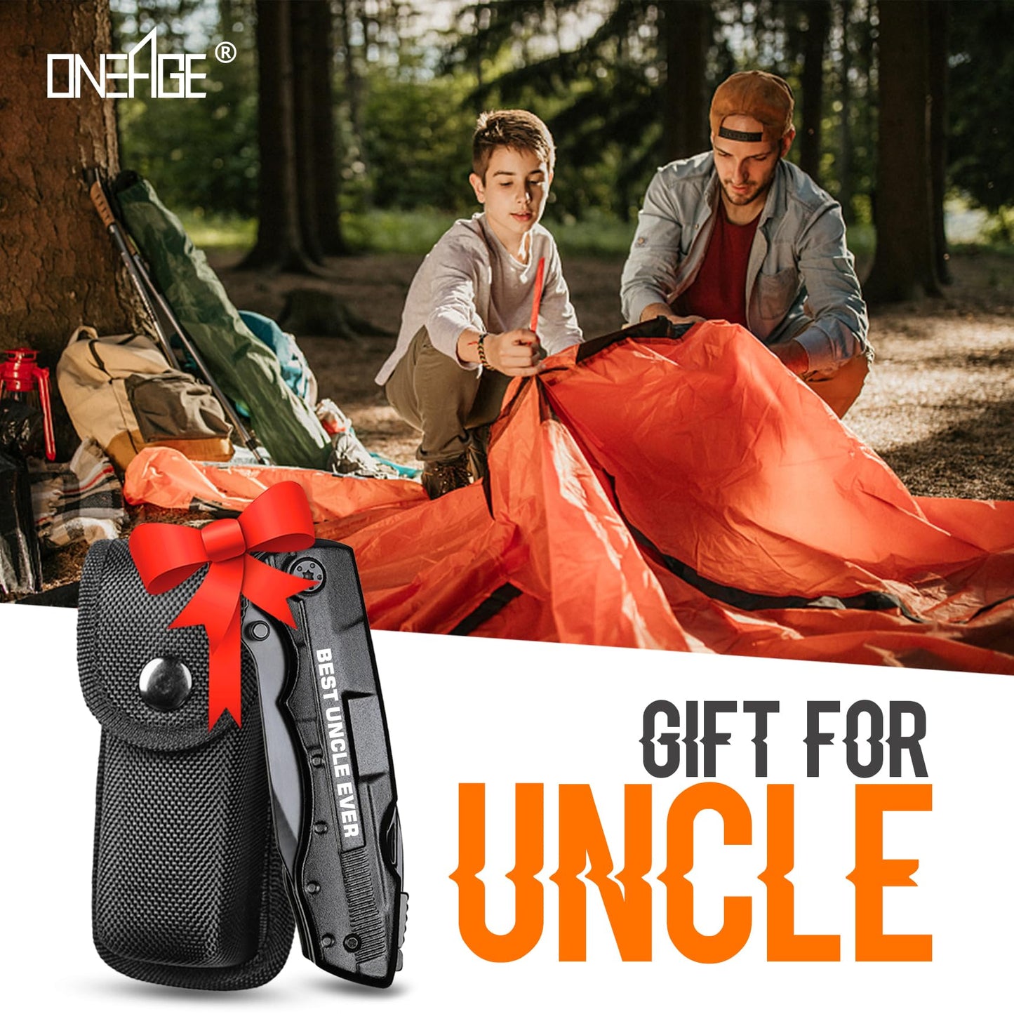 Uncle Gifts, ”BEST UNCLE EVER” Multitool Knife, Stocking Stuffers for Uncles, Uncles Birthday Gift, Best Uncle's Presents, Uncle Gifts from Niece Nephew, Uncle's Christmas Gift