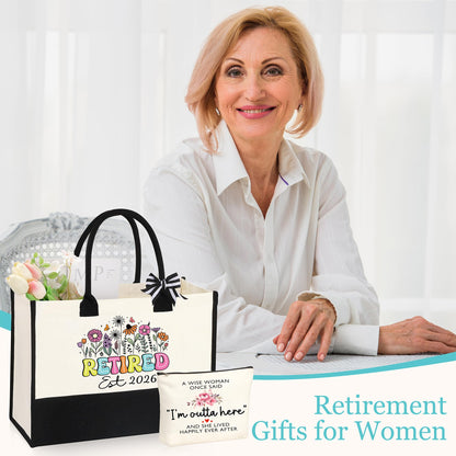 Retirement Gift for Woman 2026, Teacher Coworker Mom Grandma Retirement Gifts for Women Set of 6