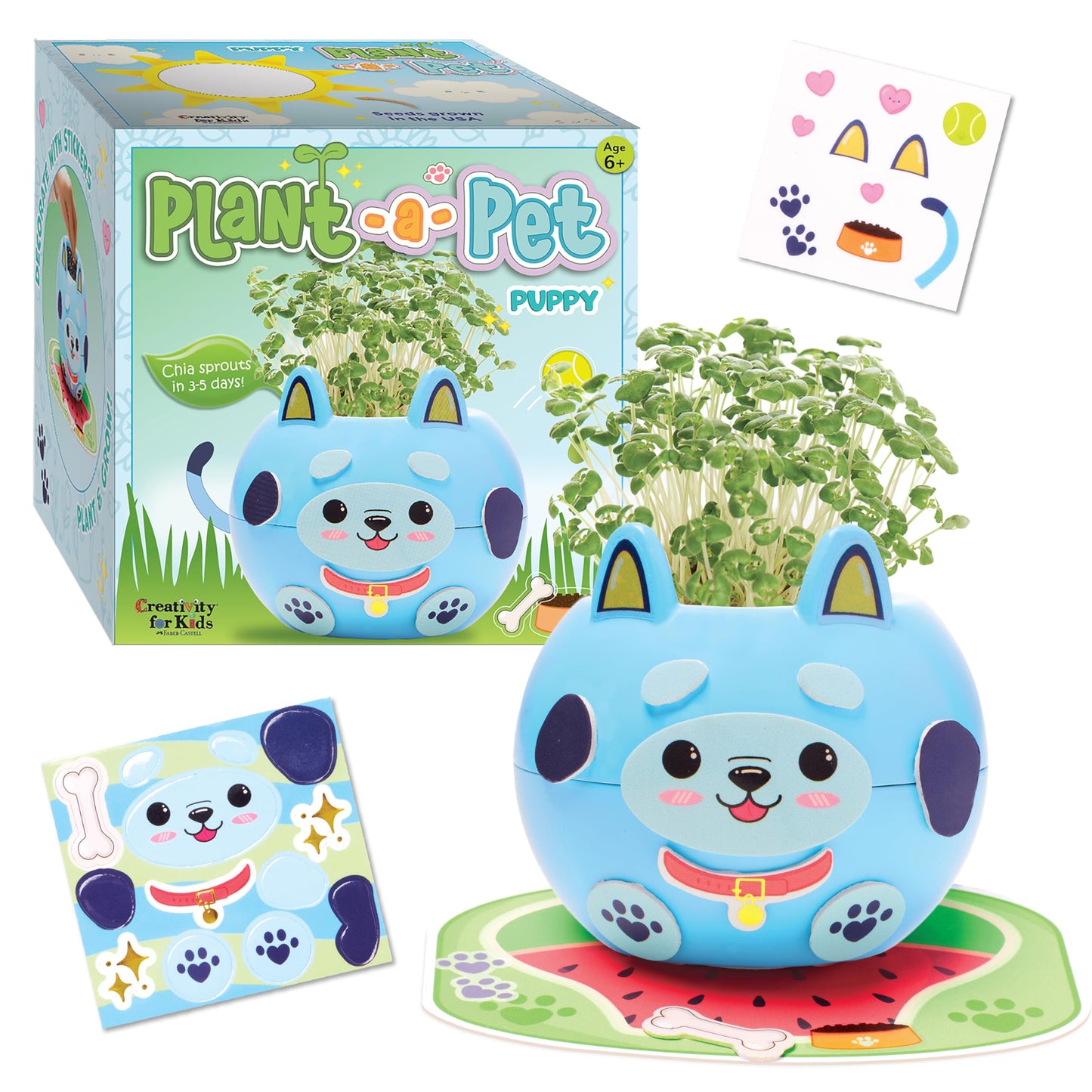 Creativity for Kids Plant-A-Pet: Puppy Toys for Girls - Mini Gifts for Girls, Arts and Crafts for Kids, DIY Activity Set & Spring Crafts (Ages 6+)