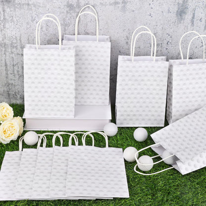 Lemicin 12 Pack Golf Gift Bag Golf Themed Party Favor Bags Candy Paper Goodie Bags with Handles Snack Party Favor Bag for kids Boys Birthday Baby Shower Decoration Supplies