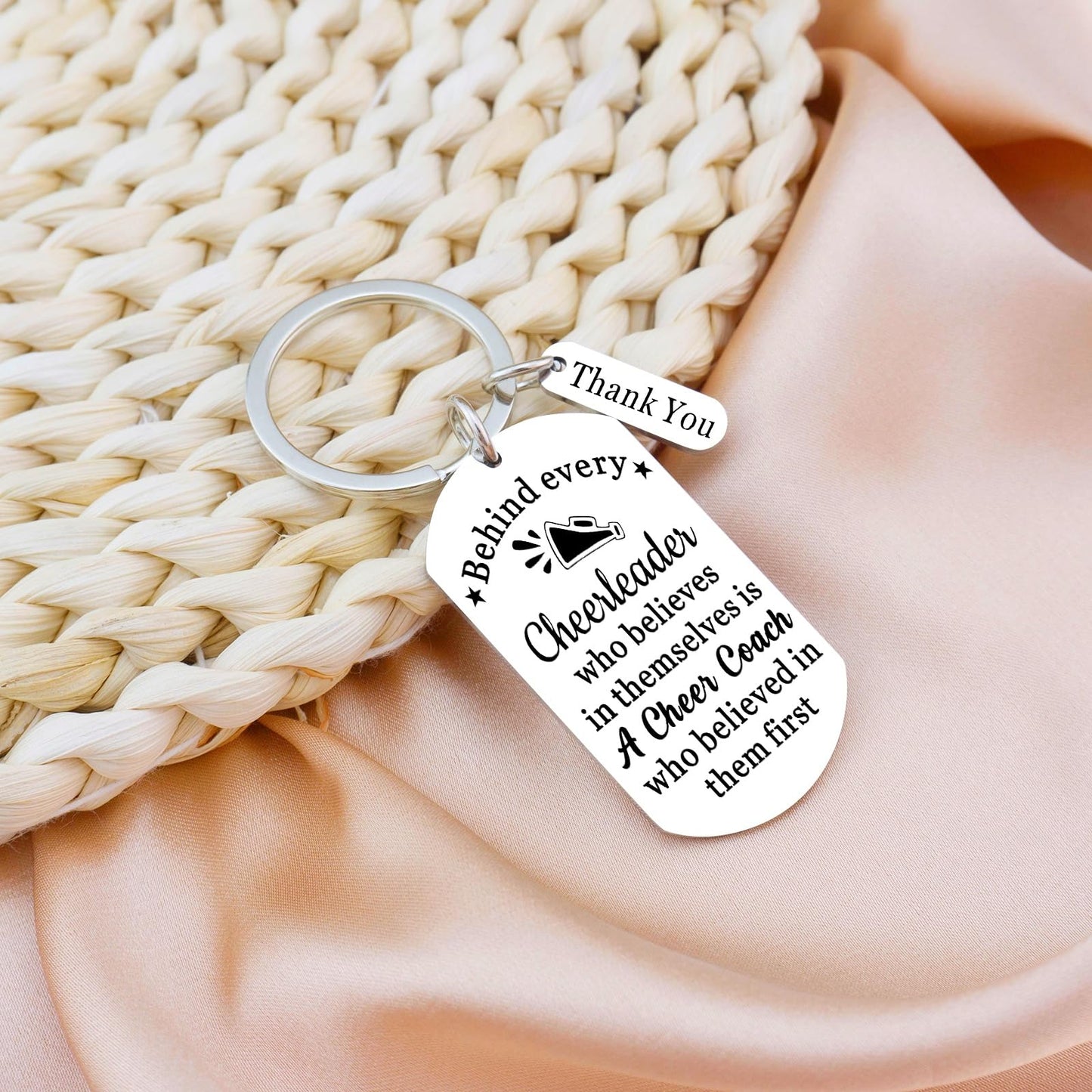Ikacvb Cheer Keychain Best Cheerleading Coach Gifts For Women Thank You Gifts For Cheerleader Choach Appreciation Gift For Women Coaches Keyring Birthday Christmas Stuff