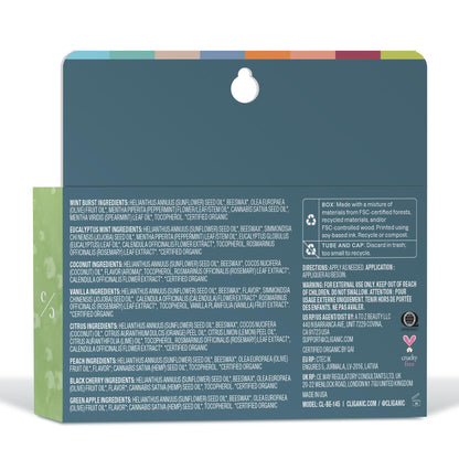 Cliganic Organic Lip Balm Set (Fresh Picked, 8 Flavors) - 100% Natural Moisturizer for Cracked & Dry Lips