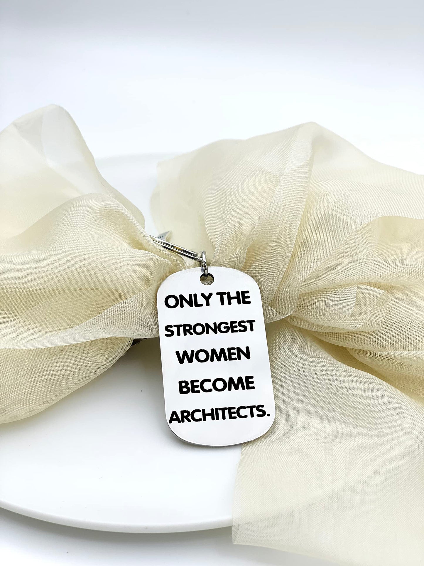 Architecture Gifts for Women: Thank You Keychains for Future Female Architect Students & Engineers - Inspirational Graduation & Retirement Key Ring Presents