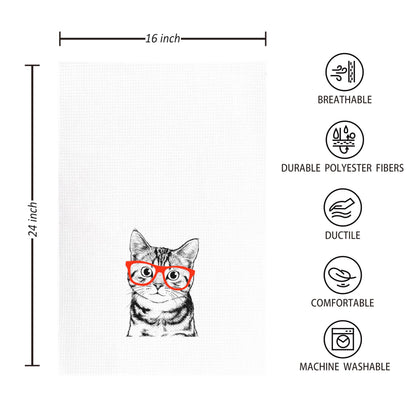 kunlisa Funny Cat Kitchen Hand Towels,Cat Mom Lover Lady Gifts for Women,Cute Hand Towels for Bathroom Kitchen Decor,16x24 Inch Set of 4