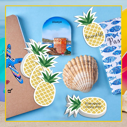 12 Pcs Pineapple Shape Sticky Notes Pineapple Sticky Note Pad Cute Fruit Self Stick Note Pads Self Adhesive Paper Message Note for Home Office School Stationery Supplies Party Gift