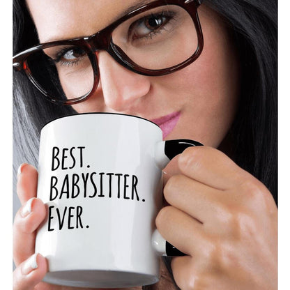 3dRose - mug_151476_4 3dRose Best Babysitter Ever Mug, 11 oz, Black