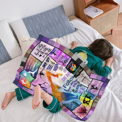 Gymnastics Gifts Blanket 50"x40", Gymnastic Gift for Girls, Gym Room Decor, Gym Party Present Decorations, Birthday Christmas Party Gift Ideas for Teens Kids Daughter Granddaughter