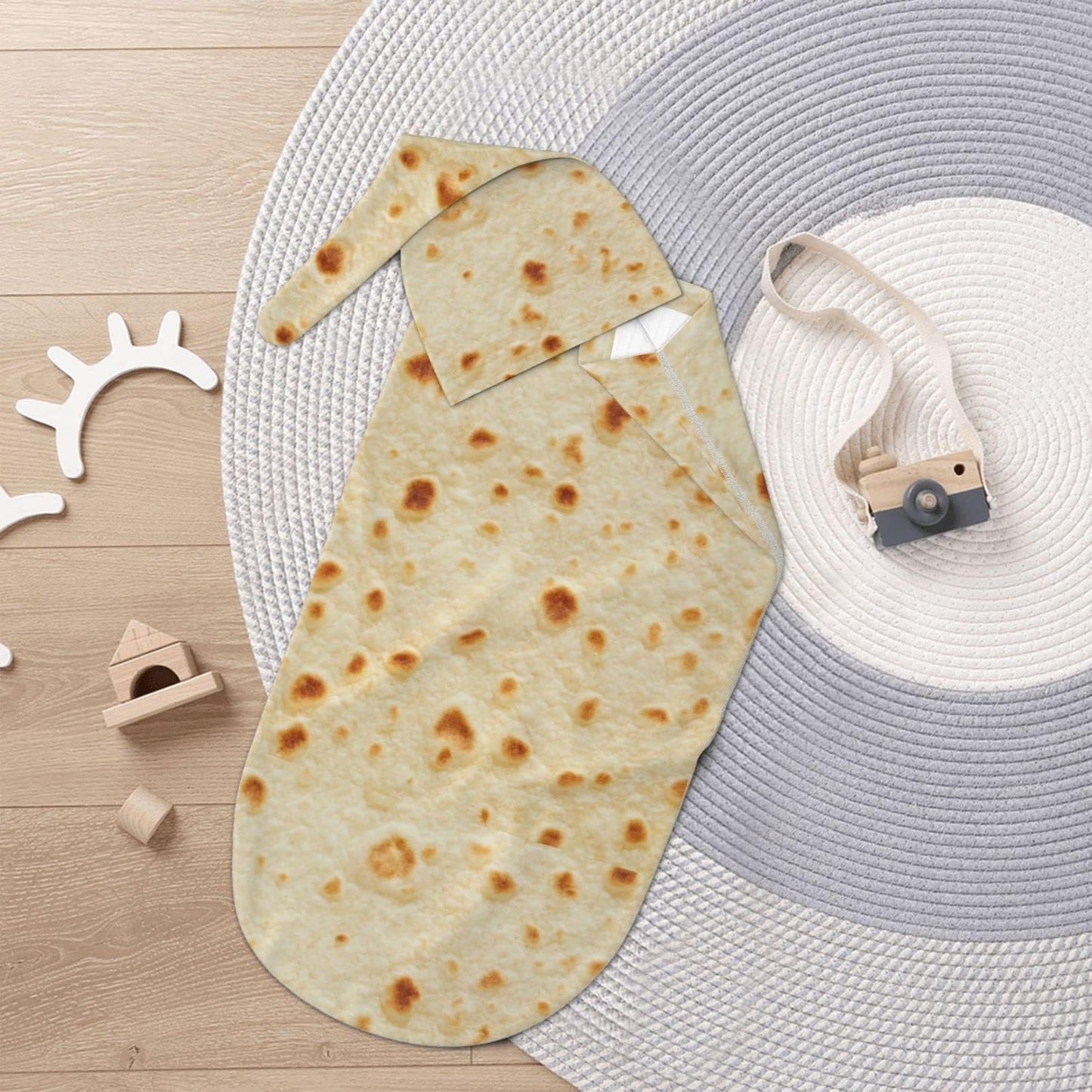 Burrito Newborn Swaddle Blanket for Baby, Soft Swaddling Funny Tortilla Costume Clothes