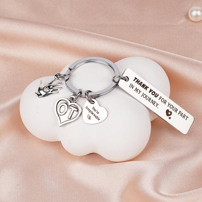 Therapy Gifts Keychain for Women Men - Thank You Keychains for OT PT Therapist, Slp Mental Health Mentor Appreciation Gift