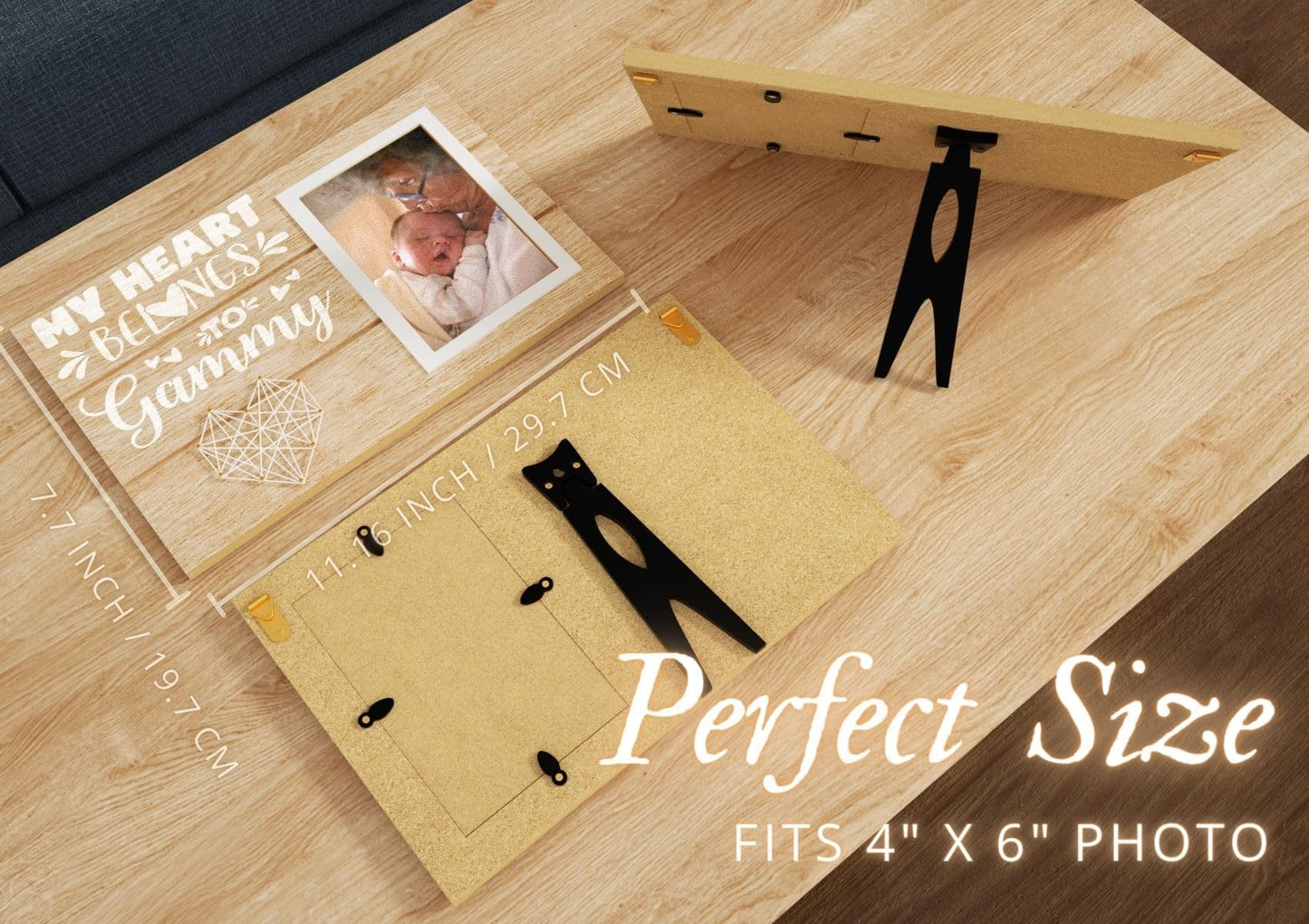 InnoBeta Gammy Gifts, Mothers Day Gifts for Gammy, Picture Frame 4x6 on Mother's Day, Christmas, Birthday