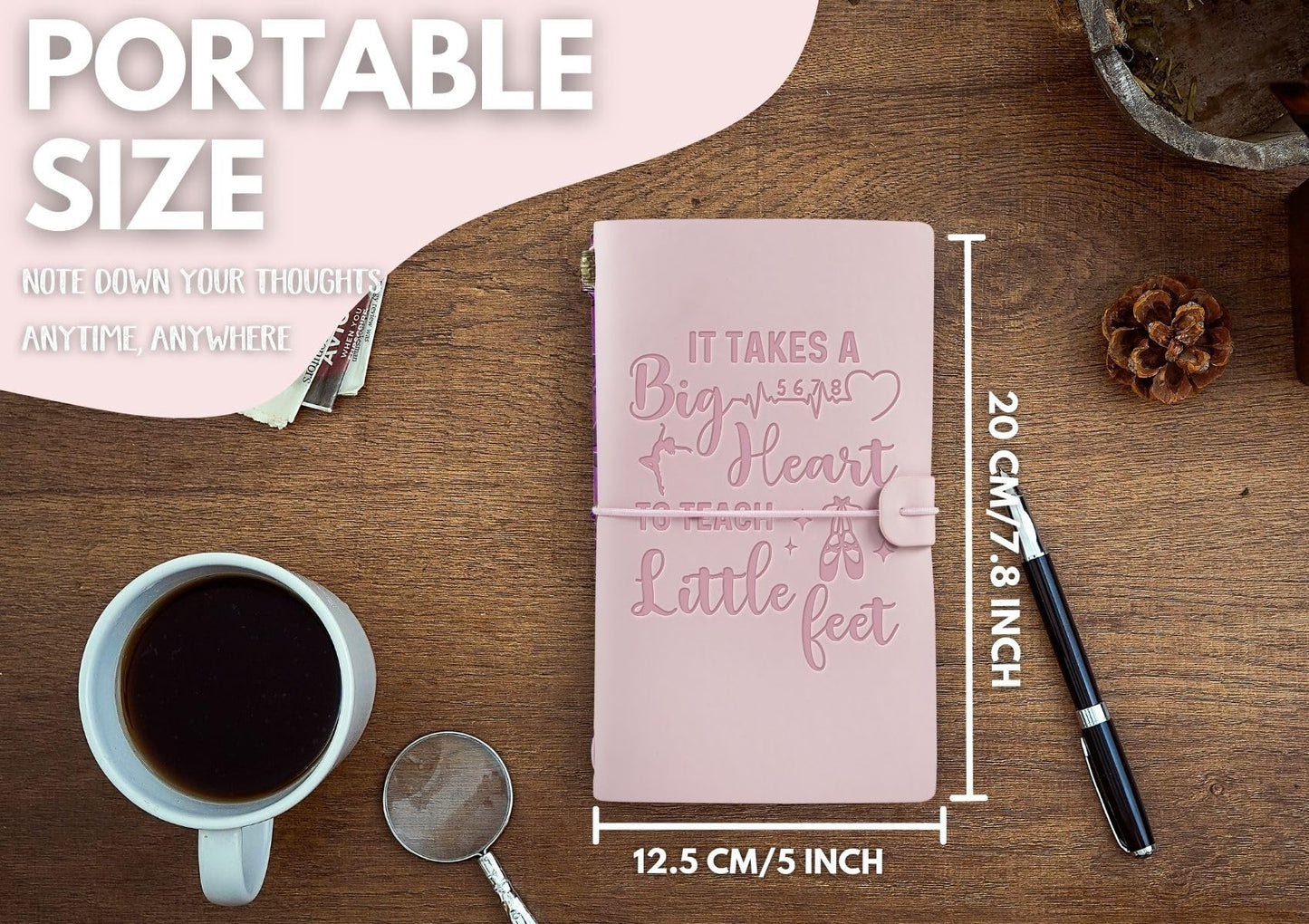 InnoBeta Dance Teacher Gifts, Journal Notebook with Pen and Pen clip 7.87 x 4.7 Cover, 4 x 7.5 Pages (Inches), Office Tools for Appreciation, Birthday, Christmas