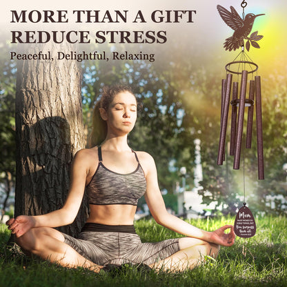 Aurahouse Mothers Day Birthday Gifts for Mom, 37'' Mom Wind Chimes, Christian Gifts for Moms, Mother Birthday Gift from Daughter Son, Religious Christmas Valentines Day Presents for Moms