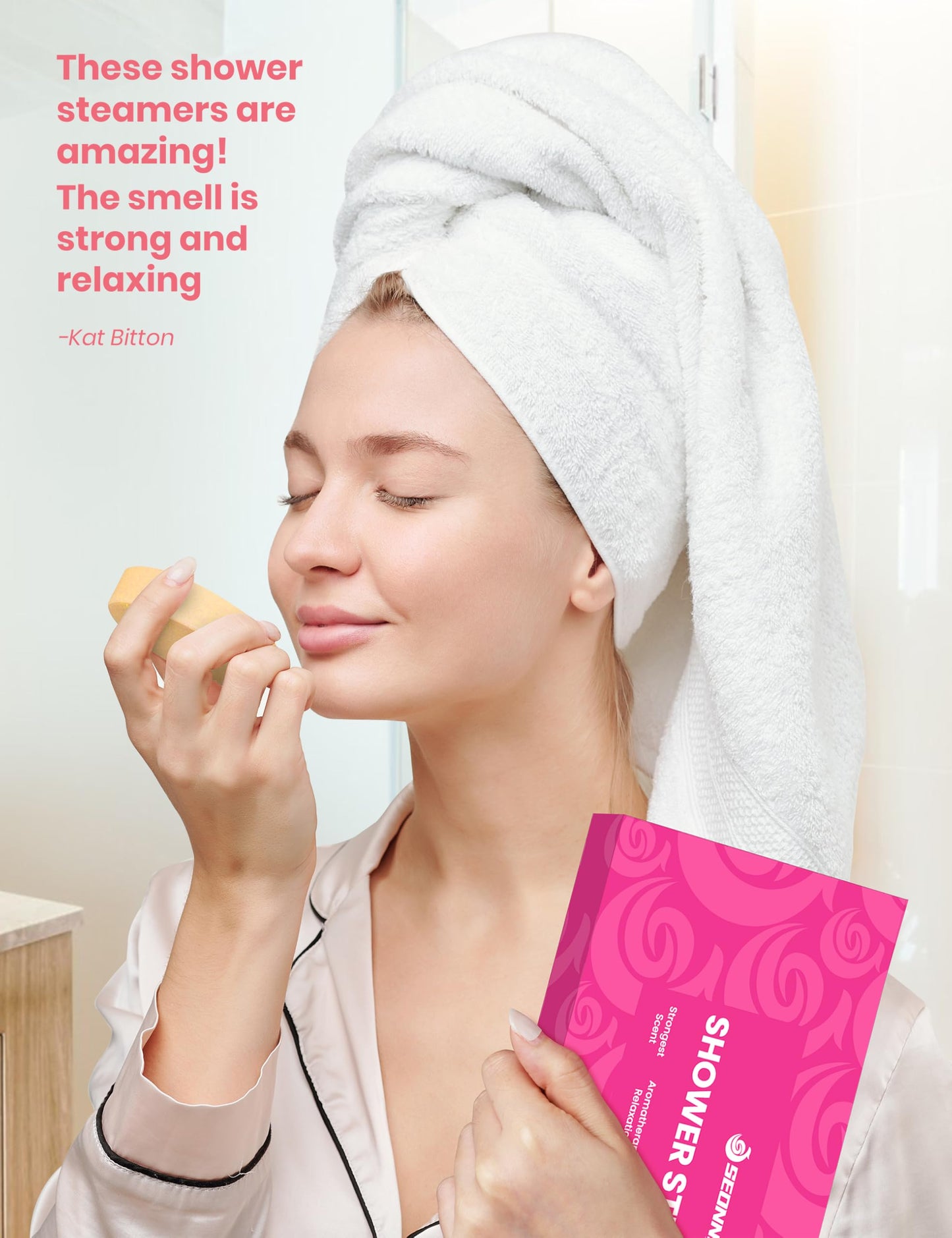 Shower Steamers Aromatherapy, 8 Pack Shower Bombs for Relaxation and Stress Relief, Natural Essential Oils Spa Gift Set for Women, Birthday Gifts, Self Care & Home Spa Experience