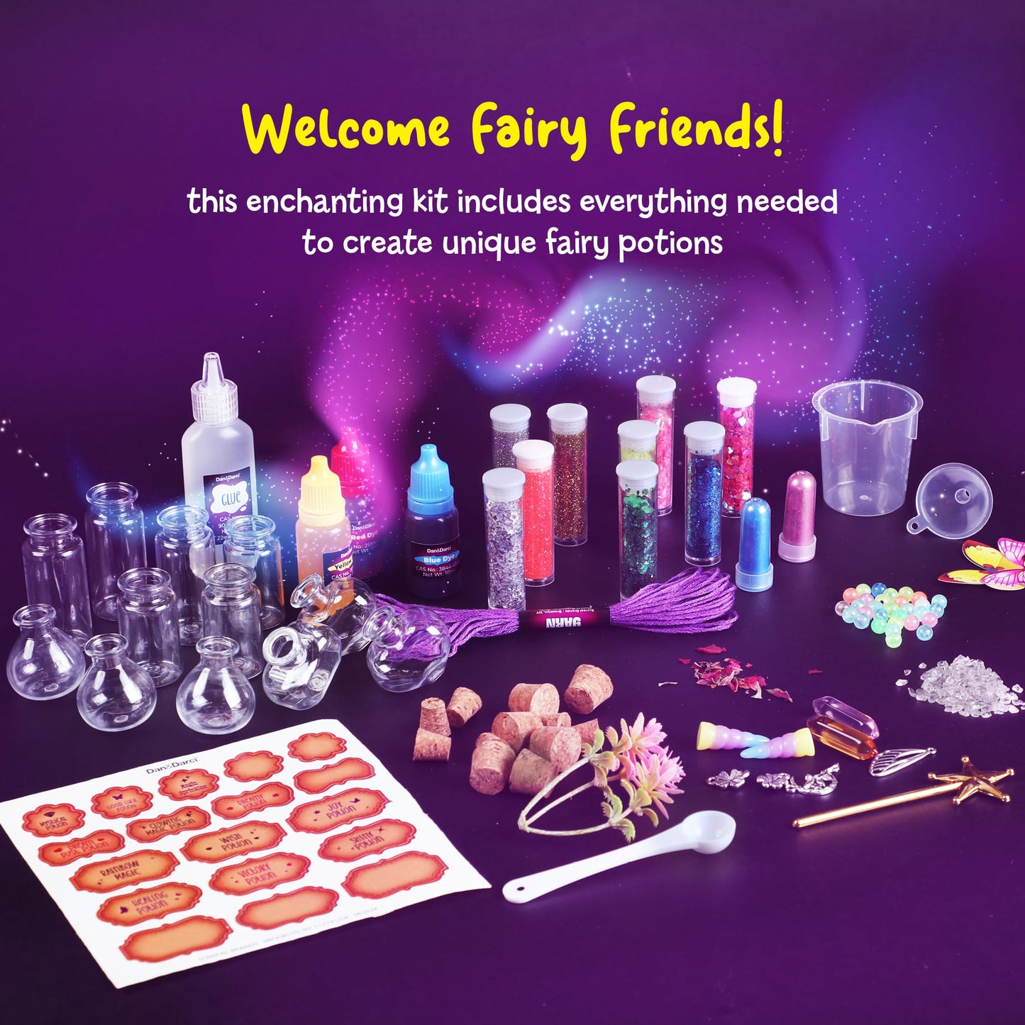 Dan&Darci Fairy Magic Potion Kit for Kids - Birthday Gifts for Girls - 6 7 8 9 10 Year Old Girl Gift Ideas - Toys 8-10 7-8 - Arts and Crafts for Kid Ages 6-8 Years - Magical Workshop Craft Kits